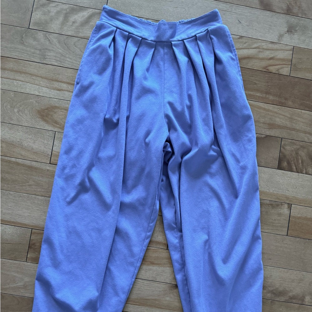 Ladies retro 80's pleated sweatpants lavender size medium
